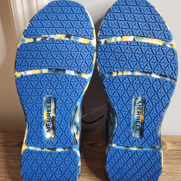 Merrell Men's Moab Flight Carbon Fiber Work Shoes. Blue-Jacquard Upper Size 8.5. - Picture 11 of 12